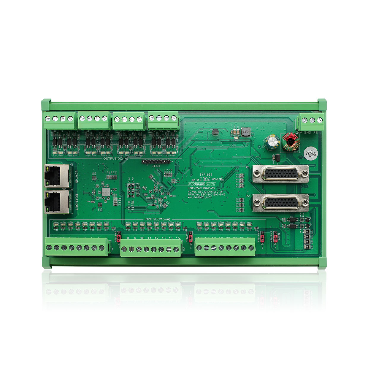 EtherCAT 24-Point Input/16-Point Output (Transistor) Dual-Axis Control IO Motion Module